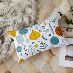 Load image into Gallery viewer, Multi-Color Leaf Printed Canvas Cotton Rectangular Cushion Covers, Set of 2