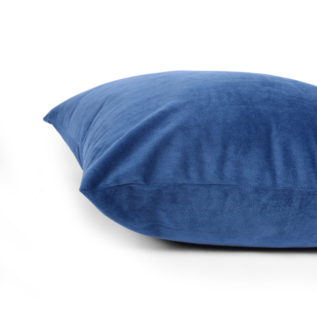 Soft Luxurious Velvet Cushion Covers Rectangular Set of 2 ,Blue