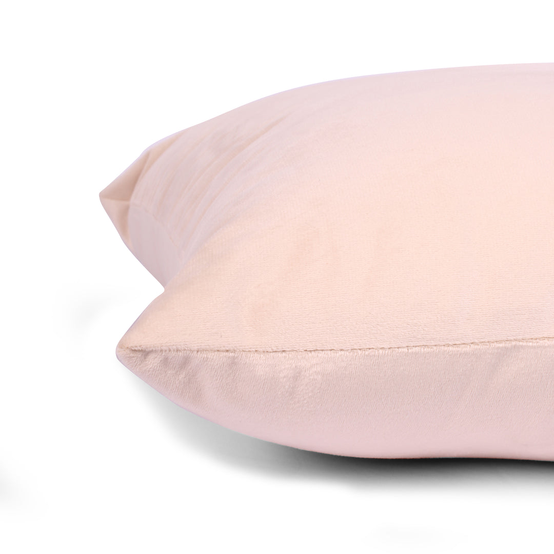 Soft Luxurious Velvet Cushion Covers Set of 5, Beige