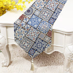 Load image into Gallery viewer, Ethnic Box Exotic Canvas Table Runner for a Summery Look With Tassel