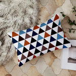 Load image into Gallery viewer, Geometrical Multi color Printed Canvas Cotton Rectangular Cushion Covers, Set of 2 (12 x 18 Inches)