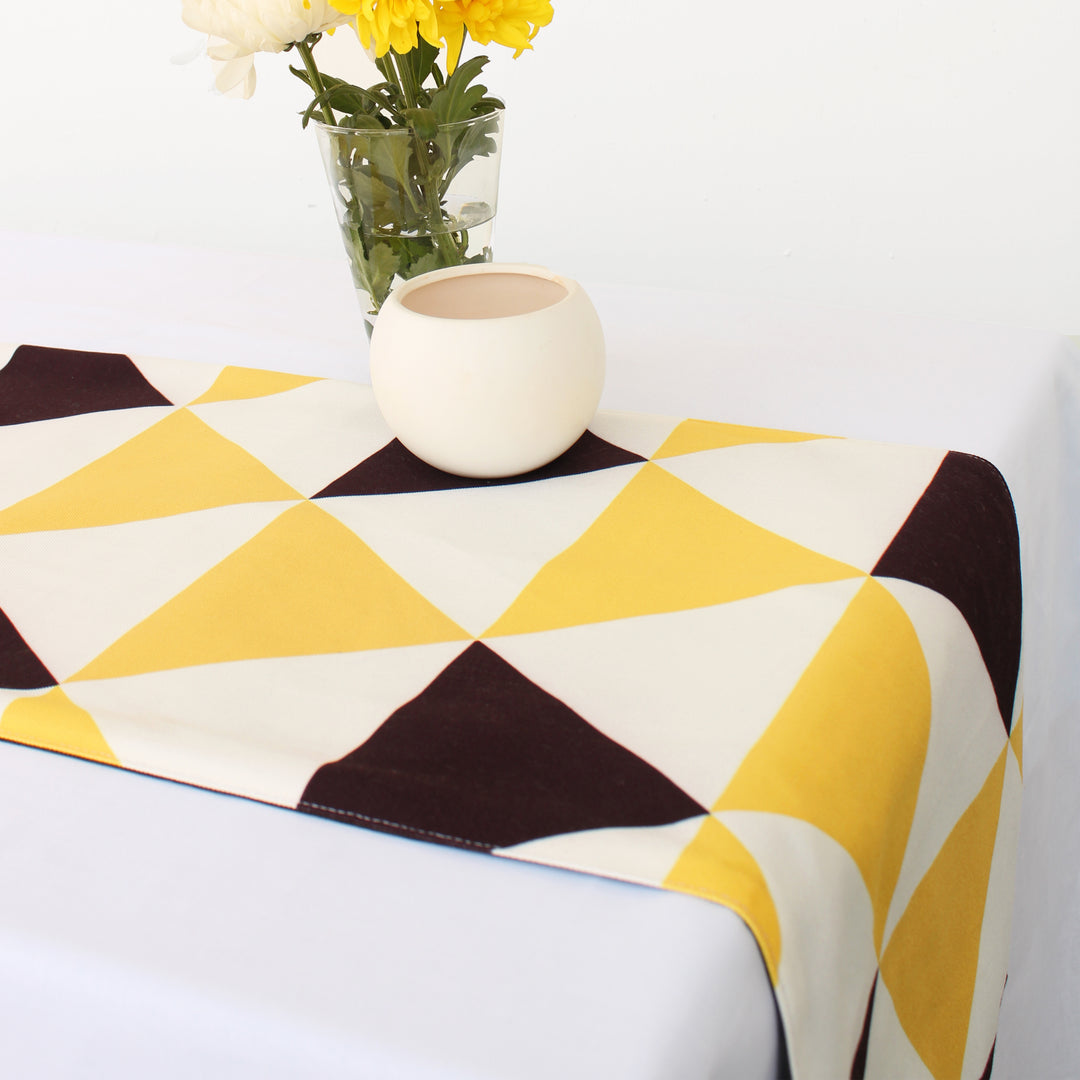 Calm Breeze Exotic Canvas Table Runner for a Summery Look With Tassel