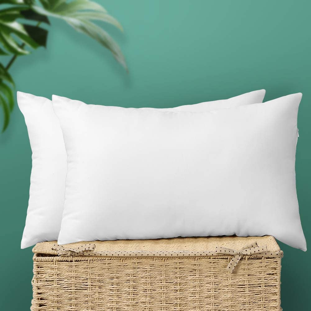 Hotel Quality Premium Fibre Soft Filler Cushion - 12x18 Inches (Set of 2)