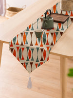Load image into Gallery viewer, Radiant Sunshine Exotic Canvas Table Runner for a Summery Look With Tassel