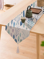 Load image into Gallery viewer, Refreshing Waterfall Exotic Canvas Table Runner for a Summery Look With Tassel